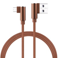 Nouveau design, câble de données transparent à charge rapide 10 Gbps 3A, type C/Micro USB, en nylon tressé, à angle droit de 90 degrés, pour ordinateur