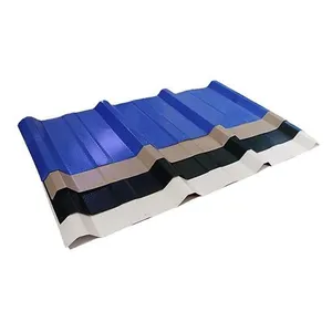 बहु रंग नीले रंग की सफेद 0.15mm ppgi zink 22 गेज नालीदार इस्पात छत शीट