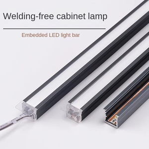 Personnalisable industriel LED intégré ligne lumières en aluminium dissipateur thermique fendu armoire éclairage T5 porte profilés en aluminium coupe - Product Image 4