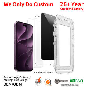 เครื่องมือติดฟิล์มกันรอยหน้าจอ OEM สำหรับ iPhone 18 ชุดถาดติดตั้งง่ายและรวดเร็ว ป้องกันฝุ่น ฟิล์มกระจกนิรภัยคุณภาพพรีเมียม รองรับโลโก้สั่งทำ - Product Image 1
