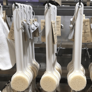 Ensemble de brosses de bain à long manche pour le nettoyage du dos, style japonais pour adultes, en plastique, avec poils doux - Product Image 1