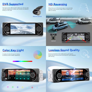 วิทยุติดรถยนต์ Podofo ขนาด 5.1 นิ้ว แบบ Single Din รองรับ Wireless/Wired Carplay และ Android Auto เครื่องเล่น MP5 พร้อมช่อง USB/BT FM Aux In+ ไมโครโฟน - Product Image 4