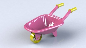Carretilla de juguete de plástico al por mayor con una sola rueda delantera, estructura estable y asas de fácil agarre - Product Image 3