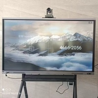 Tableau blanc interactif multi-touch 4K avec design pliable pour réunions et enseignement, fourni par l'usine