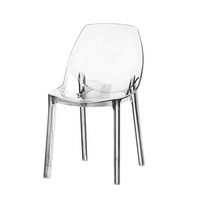 Chaises de salle à manger modernes, chaise de salle à manger transparente violette, chaise de salle à manger en plastique PC, chaise de salle à manger de restaurant