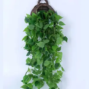 115cm bell willow wall hanging simulation plant decoration basket orchid vine plastic false flower green