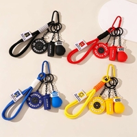 Porte-clés de fitness en silicone durable pour haltères, breloques de gym, corde paracorde de fitness, gants de boxe, porte-clés de gym