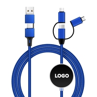 Cable de Carga 6 en 1 con Logotipo Personalizado Iluminado, Cable de Carga Multi USB con Logotipo Luminoso para Regalos Promocionales