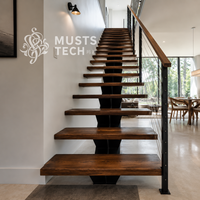 Escalier mono-à-capillaire haut de gamme pour intérieur, au design minimaliste, pour projets et achats en gros