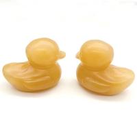 Mini pequeños patos de cristal de Jade amarillo, precio bajo, piedras curativas naturales, artesanías de cristal de pato