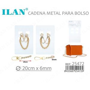 Catena in metallo Ilan per borsa 20 cm x 6 mm colore oro, tracolla per borsa - Product Image 3