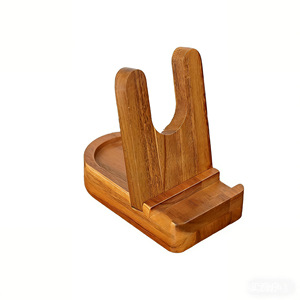 Solid Wood Desktop Tablet <b>Stand</b> Adjustable Height For Phone And Tablet Use - Product Image 1