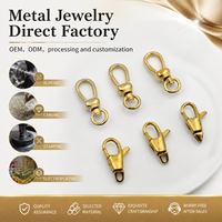 Fermoir mousqueton pivotant en laiton de forme spéciale pour bijoux DIY, accessoires de fabrication artisanale, fabrication de pendentifs, électroplaqué personnalisé en usine