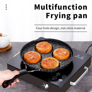 Poêles à frire antiadhésives de haute qualité Poêle à crêpes 4 tasses Poêle à crêpes Cuisine Omelette Poêle à frire antiadhésive avec couvercle <span class=keywords><strong>en</strong></span> verre Ustensiles de cuisine - Product Image 3