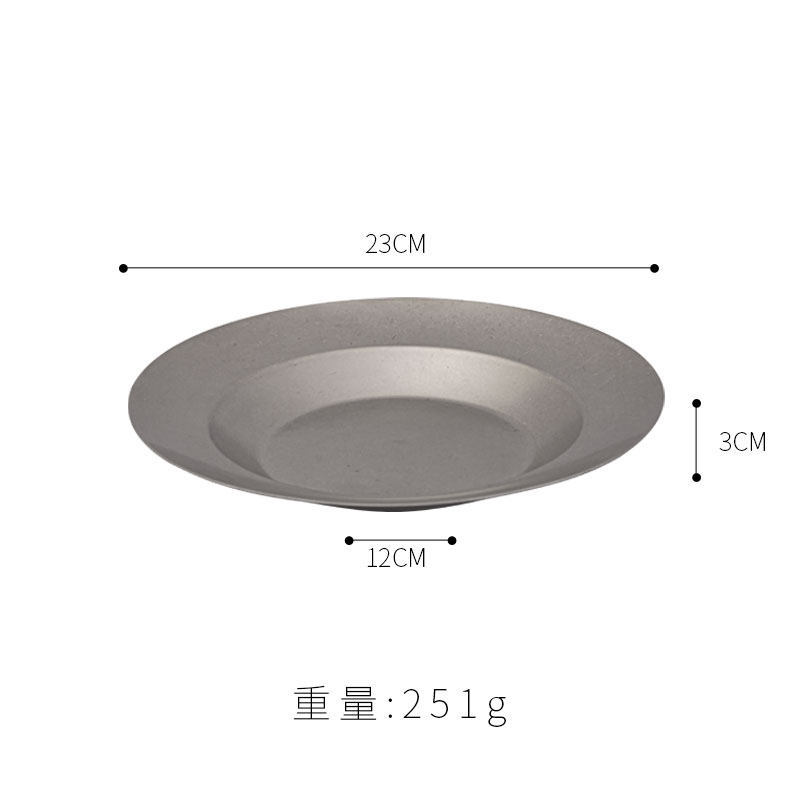 Plato llano redondo de 23 cm (estilo retro)