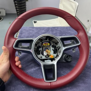 Volant en cuir et fibre de carbone personnalisé DOS pour Porsche 718 987.2 <span class=keywords><strong>Gt3</strong></span> <span class=keywords><strong>rs</strong></span> 2017. - Product Image 5