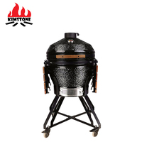 Barbecue Kamado en céramique de couleur noire de l'usine KIMSTONE, série Kimber, Kamado 24 pouces, barbecue en briques pour jardin