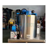 Machine à glace en flocons d'eau douce monophasée industrielle de petite capacité 300 kg Moteur PLC 1,35 kW