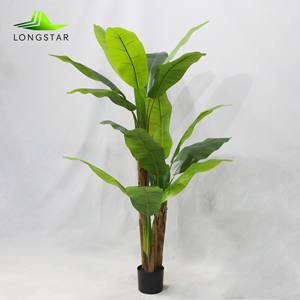 Plante artificielle réaliste de 180 cm (6 pieds) avec feuilles, grand arbre bananier artificiel, bonsaï pour la décoration de fenêtre et de sol - Product Image 3