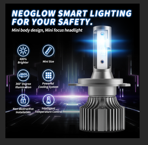 Neoglow New Release Value Deal 100W 15000Lm Tubo <span class=keywords><strong>de</strong></span> cobre <span class=keywords><strong>de</strong></span> refrigeración para Toyota H7 9006 2Y Garantía Led Faros Bombilla Decodificador - Product Image 5