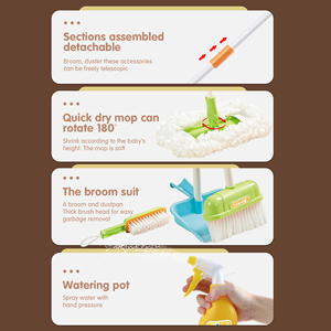 Grechi H354 Nouveau Kit <span class=keywords><strong>de</strong></span> Nettoyage Éducatif Détachable pour Enfants, 23 Pièces, en Plastique Écologique Non Toxique, Unisexe, à partir <span class=keywords><strong>de</strong></span> 3 Ans, <span class=keywords><strong>Jouet</strong></span> pour la Coordination Main-Oeil - Product Image 6