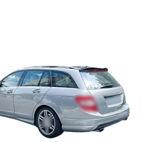Aileron supérieur en ABS noir brillant et motif carbone, becquet arrière adapté à la Mercedes-Benz Classe C version Break S204 2008-2014