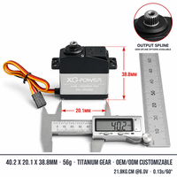 Servomoteur RC XQ-S4020D 20kg à engrenages métalliques, étanche, numérique, sans noyau, à couple élevé pour Crawler RC, Robot, Avion 4.8V-6.0V