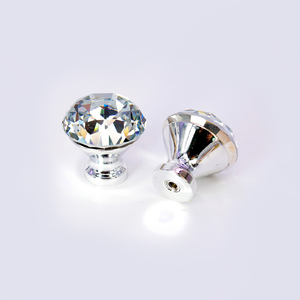 Tiradores y Pomos de Cristal de <span class=keywords><strong>Diamante</strong></span> de 30 mm, Modernos y Lujosos, para Gabinetes de Cocina, Sala de Estar, Hotel, Decoración del Hogar - Product Image 3