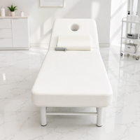 Table de massage électrique inclinable pour soins cosmétiques et extensions de cils avec coussin en mousse à mémoire de forme pour salon