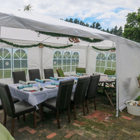 Tenda Acara Luar Ruangan Berkualitas Tinggi Harga Pabrik ZC, Kain Polyester Berlapis PVC, Tahan Angin, Anti UV, Tahan Api, untuk Pesta