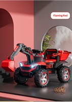 Excavatrice à pédales pour enfants, véhicule jouet unisexe, buggy tout-terrain et voiture électrique d'ingénierie pour enfants, télécommande silencieuse