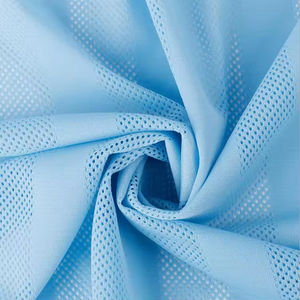 Tissu en maille tricotée 100 % polyester à rayures, à faible élasticité, à œillets moyens, à trous fins, vente en gros directe 50D - Product Image 4