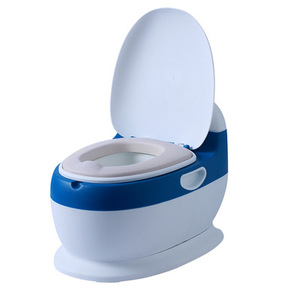 Orinal de entrenamiento para bebé, asiento de entrenamiento con soporte de simulación de sonido al ras, inodoro para el hogar, cojín portátil para niños - Product Image 1