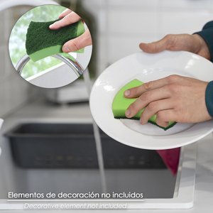 Estropajo Verde con Esponja. Paquete de 3 Unidades. - Product Image 5