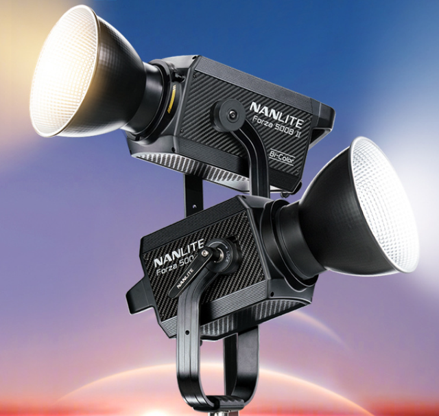 Nanlite Forza500II/500BII Second-generation Photography High-power LED Live Broadcast Room Studio Shooting Video Fill Light