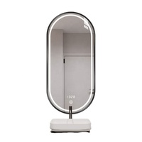 Ménage maquillage mural marbre bois salon de coiffure pliable pleine longueur led roues gâteau gratuit long stockage miroir sur pied