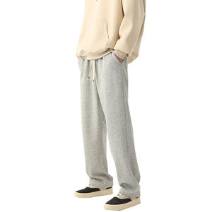 Offres Spéciales polyester coton élastique taille moyenne Baggy <span class=keywords><strong>pantalon</strong></span> de <span class=keywords><strong>jogging</strong></span> conception unie <span class=keywords><strong>pantalon</strong></span> de survêtement lourd jambe large <span class=keywords><strong>pantalon</strong></span> pour hommes - Product Image 5