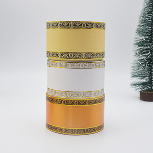 Ruban funéraire imprimé, motif européen, ruban décoratif blanc et jaune, vigne florale pour décoration DIY, <span class=keywords><strong>scrapbooking</strong></span>, artisanat - Product Image 6