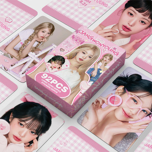 92 unids/set KPOP IVE <span class=keywords><strong>Wonyoung</strong></span> Personal Lomo tarjetas pegatinas dos lados Ins postal lindo Selfie Photocards DIY calcomanía Fans colección - Product Image 1