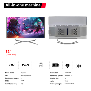 24 27 32 Inch All-In-One PC Office Business Working I5 I7 I9 <span class=keywords><strong>Monoblock</strong></span> AIO Computadora de escritorio Curved All in One Pc Gaming - Product Image 5