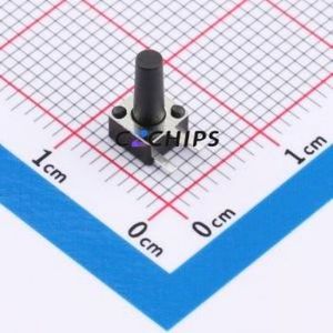 TSC08-CBW1FH9.0 Tactile Switch Through hole-3P,4.5x4.5mm Switch Single Pole Single Throw Round Button 2.5N Right Angle Insert - Product Image 1