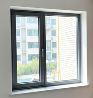 Ventana Abatible de Aluminio con Aislamiento Térmico de Alta Hermeticidad y Vidrio de Ahorro Energético para Apartamentos, Ventana de Piso a Techo al por Mayor