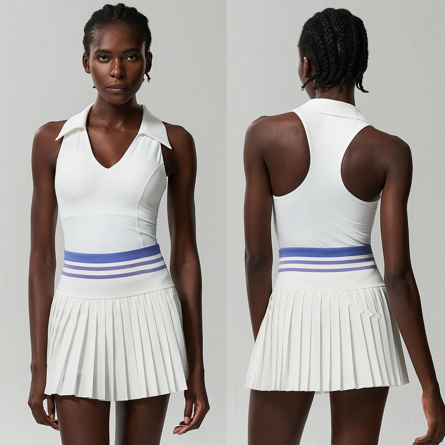 Blanco y azul