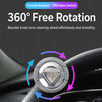 Bouton de Volant Universel Rotatif à 360 Degrés, Installation Facile, Poignée d'Accélération pour Voiture et Camion