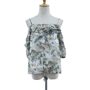 Favourable Price Chiffon Clothing Manufacturers Custom Fashion Women'S Blouses OM-22WT-119