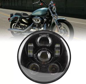 Phare LED modifié de 5,75 pouces 45W pour motos Harley, composant essentiel des systèmes de carrosserie de moto - Product Image 3