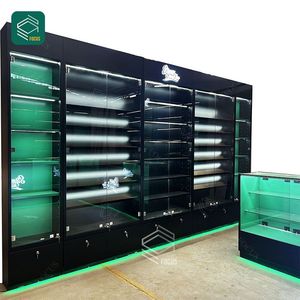 Высококачественные витринные полки розничный магазин настенный стеклянный шкаф для сигарет, стойка для табака, современный дымовой магазин - Product Image 3