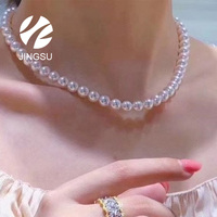 Collier en perles de culture Akoya pour femmes, 12mm, haute qualité, design simple, bijoux fête anniversaire, fermoir en or 9 K