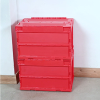Boîte de rangement pliable en plastique PP moulé par injection, 50L, grande capacité, pour le camping et les activités de plein air, avec couvercle, multifonctionnelle