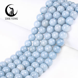 Zhe Ying 6mm 8mm 10mm perles <span class=keywords><strong>de</strong></span> pierre d'angélite cristal <span class=keywords><strong>de</strong></span> guérison perles d'angélite <span class=keywords><strong>de</strong></span> pierres précieuses en vrac - Product Image 4